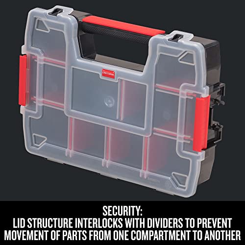 CRAFTSMAN Small Storage Organizer, 10 Compartment, Plastic (CMST14021) (Pack of 2) - size: 1 Count (Pack of 2), style: Small Organizer
