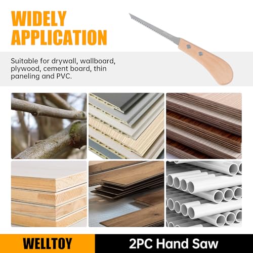 2PC Small Hand Saw,6 inch Japanese Pull Saws with Anti-Slip handle,Flexible Blade,17 TPI Japanese Flush Cut Saw for Flush Cut Woodworking,DIY and Small Project. - size: 2Pcs