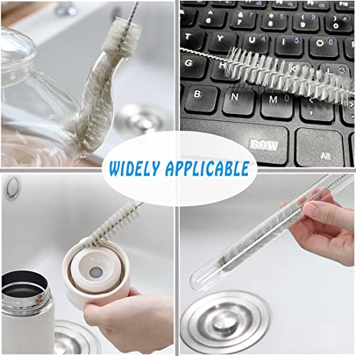 10 Pcs Wire Tube Brushes for Cleaning Pipe Tube Brass Brush Stainless Steel Round Wire Brush Brass Pipe Cleaning Brush Wire Pipe Cleaner Brush for Auto Parts, Bottles, Tubes, 8 Sizes, 8 inch
