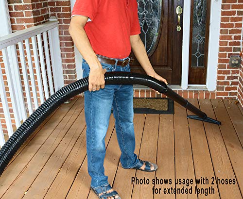 2 1/2 Vaccum Dust Collection Hose Accessories for Woodworking Shop Vac Saw Dust Floor Nozzle, Brush, and Hose Kit for Shop Vac (6’ Hose) - size: Hose 6'