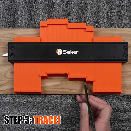 Saker Contour Gauge Profile Tool with Lock 10Inch, Father's Day Packaging | Precisely Copy Irregular Shape Duplicator,Father's Day Gift for Woodworking Tracing,Tool for DIY Handyman, Construction - style: 10INCH FATHER'S DAY