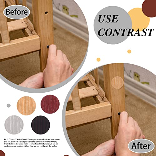 Epakh 864 Pcs Screw Hole Covers Wood Stickers 0.83 Inch,Multi Color - color: Multi Color