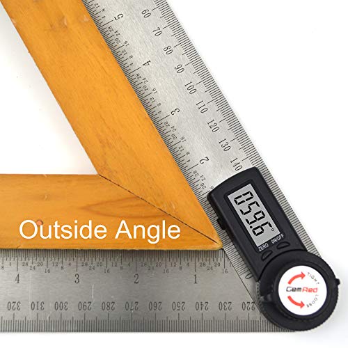 GemRed 82305 Digital Angle Finder Protractor Stainless Steel