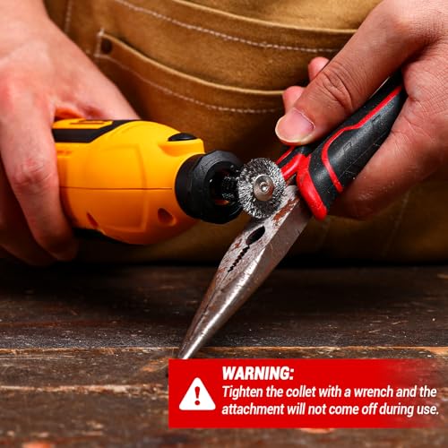 Rotary Tool Kit:DEKOPRO 1.4-Amp Power Hand Rotary Tools with 6 Variable Speed, 127pcs Accessories, 8000~35000RPM Electric Grinder Drill Machine Set with Flex Shaft for Carving, Cutting, Sanding Yellow - color: Yellow