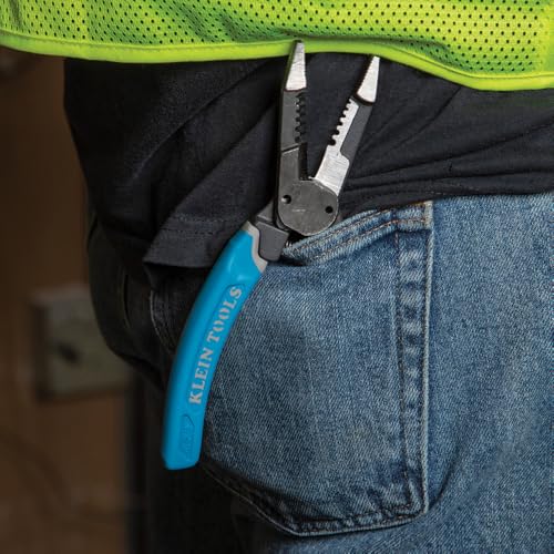 Klein Tools K12035 Klein-Kurve Wire Cutters, Made in USA, Heavy Duty Wire Stripping Tool - size: Wire Stripper
