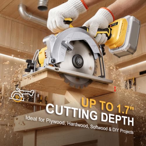 5.5-Inch Cordless Circular Saw Compatible with DeWalt 20V Battery