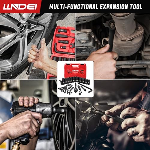 1/2" Impact Socket Wrench Set: 49Pcs Tool Wrench Set, CR-V, Metric - size: 49-Piece 1/2" Drive Socket Set