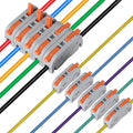 XHF 90PCS Conductor Compact Connectors Lever Wire Nuts, Electrical Connectors Wire Terminals for Any Circuit Inline Splices - size: 90PCS