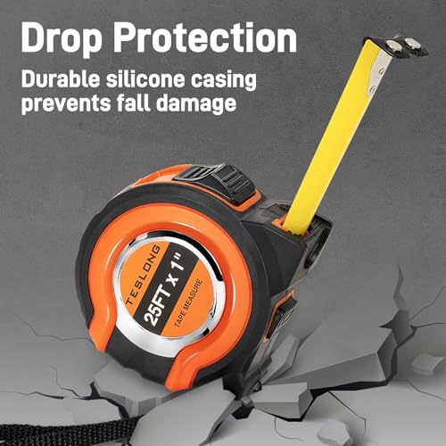 Teslong 3 Pack 25 ft Tape Measure, Retractable Magnetic Measuring Tape