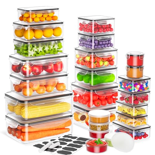 50 PCS Food Storage Containers with Lids Airtight (25 Lids & 25 Containers) - color: 25Pack