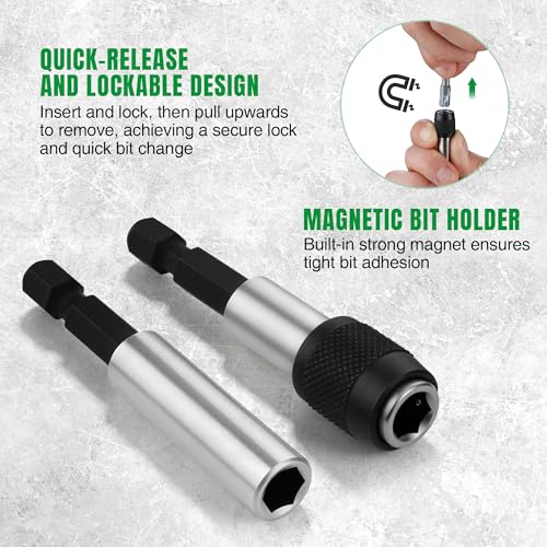 SK 5-Piece Impact Socket Adapter Set with Magnetic Drill Bit Holder