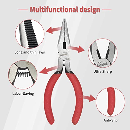 Needle Nose Pliers, 5 Inch, 2 Pack, Jewelry Making Tools - color: 2 Pcs