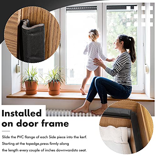BBTO Weather Stripping Door Window Seal V-Shaped Foam Kerf,60 Feet,Black - color: Black, size: 60 Feet