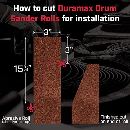 Drum Sander Sandpaper Roll 3" X 25 Yards Premium Aluminum Oxide Cloth Backed (120 Grit)