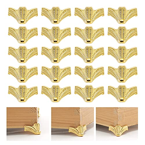 Zorfeter 24 Pcs Antique Brass Box Legs, Style2, Gold - color: Gold, size: Style2