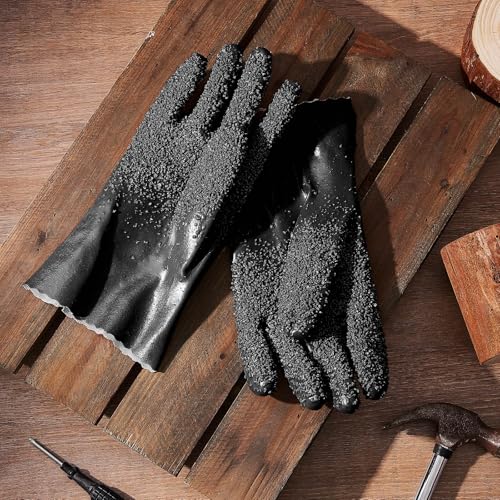 Teenyyou 4 Pairs Sewer Snake Gloves, Black, Regular - color: Black, size: Standard