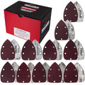 ProductionShop Premium 5-Hole Pattern Mouse Detail Sander Sandpaper Sheets, 100 Disc Variety Pack, Grits 40, 60, 80, 100, 150, 180, 220, 320, 400, 600, 800 - Hook & Loop Disc - Woodworking Furniture - style: Variety Pack 100