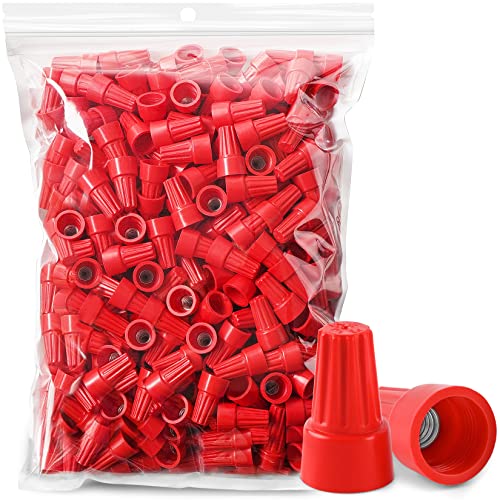 300 Pcs Red Wire Connectors Nuts, Electrical Wire Caps Insulated - color: Red-300PCS