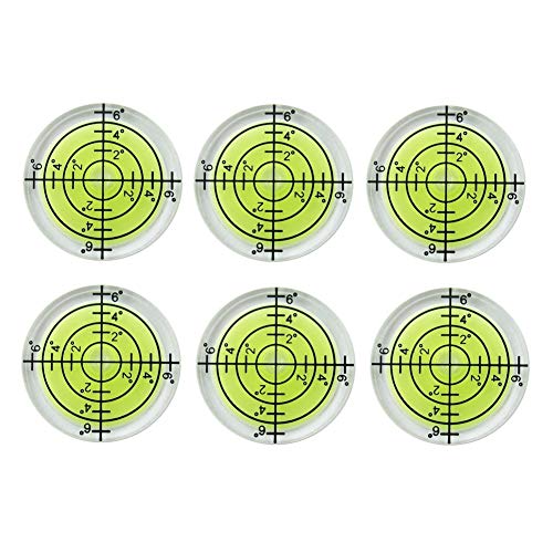 6Pcs Circular Bubble Spirit Levels 32x7mm Degree Mark Round Level Bubble Leveling Tool Measuring Layout Tools
