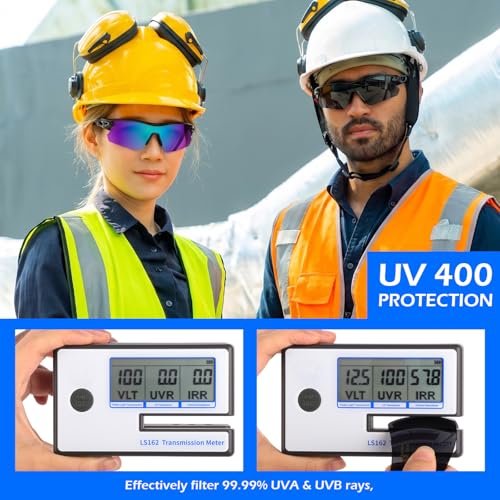 OXG Work Safety Glasses for Men Women, ANSI Z87.1 UV Protection - color: 12p-grey