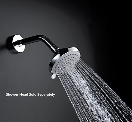 Purelux Universal Shower Arm 6 Inches Made of Stainless Steel in Chrome finish, Water Outlet PJ1002 - color: Chrome, size: 6 Inches