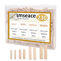 smseace 230Pcs Wooden Dowel Pins 1/4inch 5/16inch 3/8inch, Fluted Wood Dowels Rods for Crafts, Furniture, DIY Manual - size: 230Pcs - 4 Sizes