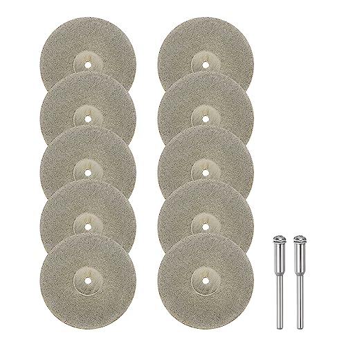 HARFINGTON Diamond Cutting Wheel 50mm with 2pcs 3mm Mandrel 10pcs