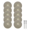HARFINGTON Diamond Cutting Wheel 50mm with 2pcs 3mm Mandrel 10pcs