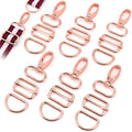 Purse Hardware for Bag Making 1 Inch Buckles for Straps-18 Pcs Rose Gold Swivel Clasp Snap Hooks D Ring Slider Buckles for Bag Purse Strap Dog Collar Making Supplies - color: Rose Gold-18pcs-1 Inch