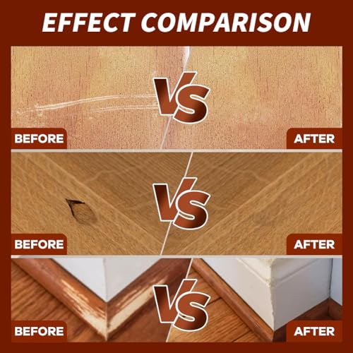 SYCOOVEN Furniture Wood Repair Marker, Scratch Fix Pen for Floors, Tables - Simple Paint Touch Up for Stains, Carpenters (Black)