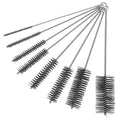 8 Pcs 11.8 Inch Pipe Cleaning Brush Set with Stainless Steel Bristles, Variety Pack Tube Bottle Brush for Auto Parts, Guns, Tubes, Cylinders