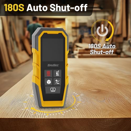 Laser Measure High-Accuracy Laser Measuring Tool Large Backlit LCD Display Laser Tape Measure Ft/in/Ft+in/M Electronic Tape Measure Distance/Area/Volume/Indirect Laser Range Finder