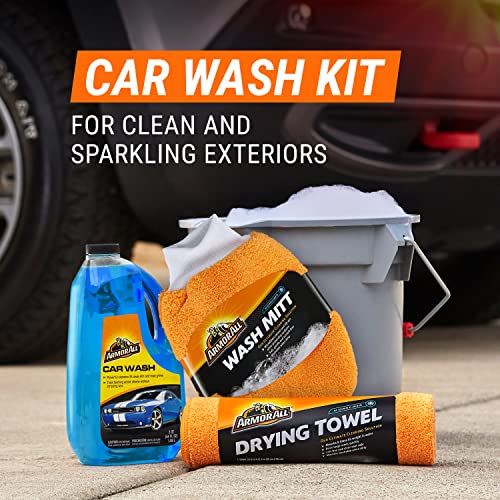 Armor All Car Wash and Cleaner Kit - 8-Piece Complete Set with Wash Concentrate, Wipes, Microfiber Towels & Air Freshener, Gift for Dad - style: Car Wash Kit 8pc