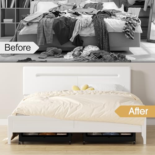 Yecaye 60L Under Bed Storage with Wheels, 4 Pack, Black - color: Black, size: 4 Pack