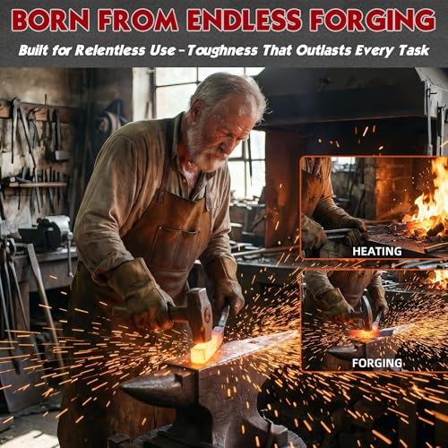 16 oz Straight Rip Claw Hammer with Milled Face & Shock Reduction Grip, Magnetic Nail Holder, Heavy Duty One-piece Forged Hammer (16oz)