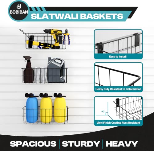 24PCS Slatwall Accessories Set with Slat Wall Basket, Shelves, Hook