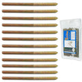 12 Pack 1/4-20 x 4-1/2 Inch Hanger Bolts Double Headed Wood Dowel Self-Tapping Screw for Furniture Double Threaded Rods 114.3mm Length - size: 1/4-20"x4-1/2"-12PCS