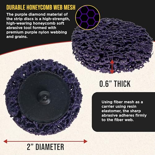 Dura-Gold 11-Piece 2" Diameter Abrasive Stripping Brush Wheel Set - 10 - style: 2" Diameter