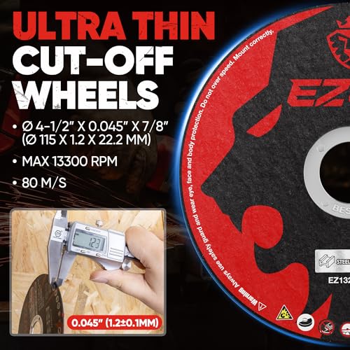 20-Pack 4-1/2" Ultra Thin Cut Off Wheels for Angle Grinder