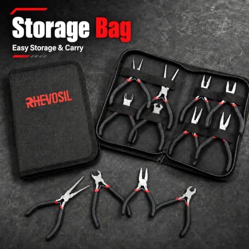 8Pcs Mini Pliers Set for Jewelry Making, Electronics & DIY Crafts