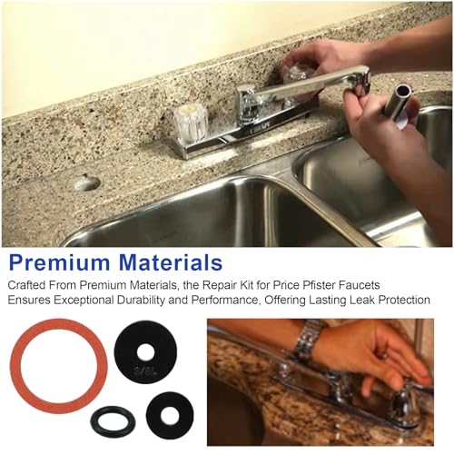 88711 Repair Kit for Price Pfister Faucets, Faucet Stem Parts for 2-Handle Bathroom/Sink Faucets, Fixes Leaks and Drips, Restores Smooth Operation, Includes Washers, O-Rings & Gaskets - 8 Piece