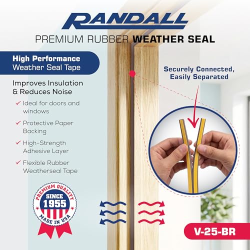 Brown EPDM D Profile Weather Stripping Door Seal, Self-Adhesive Door Weather Stripping & Window Seal Strip, 5/16" Wide x 1/4" Thick x 17' Long - color: Brown