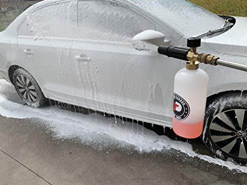 Tool Daily Foam Cannon with 1/4 Inch Quick Connector, 1 Liter, 5 Pressure Washer Nozzle Tips - style: Foam Cannon