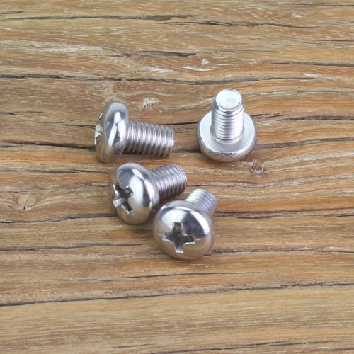 55 Pieces M5 x 8mm Machine Screws, Thread Pitch 0.8mm, Sutemribor M5 Phillips Pan Head Machine Screws, 304 Stainless Steel, Fully Threaded, Silver - size: M5 x 8mm, style: Phillips Pan Head