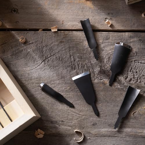 Flexcut Carving Tools | Power Gouge Set of 14 | 1095 High Carbon Steel Blades | RG100 | Carving Kit Made in the U.S.A