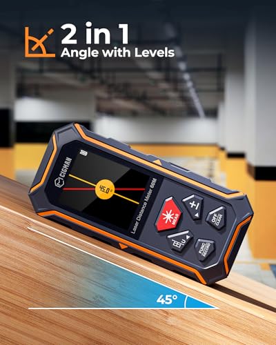 CIGMAN Dual Laser Measuring Tool, 393Ft Laser Measure for Home Improvement - color: Orange and Dark Blue