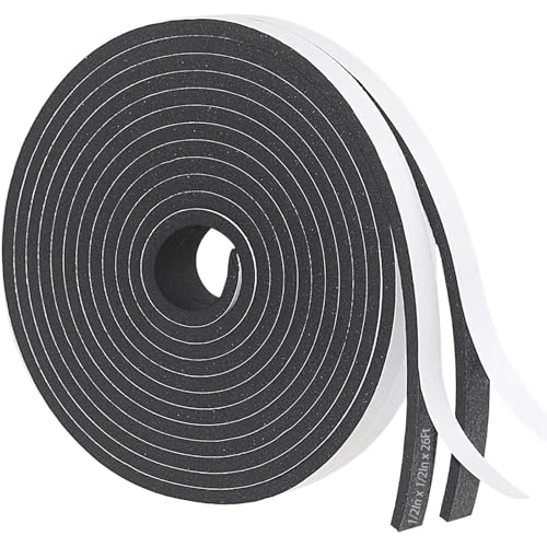 Storystore Self Adhesive Foam Weather Stripping, 1/2"x 1/2"x 26FT Door Seal - size: 1/2In x 1/2In x 26Ft