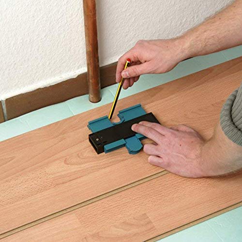 Utoolmart 10 Inch Profile Gauge Measure Ruler Contour Duplicator for Precise Measurement Tiling Laminate Wood Marking Tool Red 1pcs - size: 250mm Red