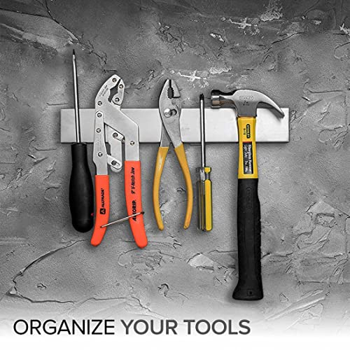 Modern Innovations Magnetic Knife Holder for Wall and Fridge - 12" Knife Magnetic Strip, Magnet Kitchen Knife Holder and Rack, Stainless Steel Magnetic Knife Bar for Kitchen Utensils - size: 12 Inch