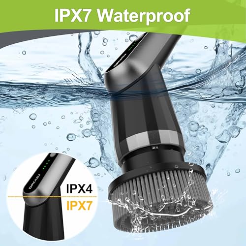 Dreazu Pro Electric Spin Scrubber, 10‑in‑1 Shower Scrubber for Bathroom - color: Metalgray